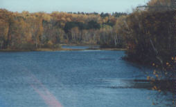 Fall colors lake picture.