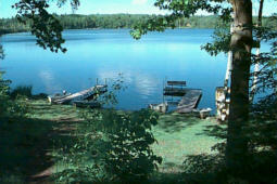 Picture of lake and docks.